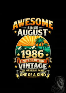 40th Birthday - Awesome Since August 1986