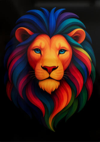 Colorful Lion